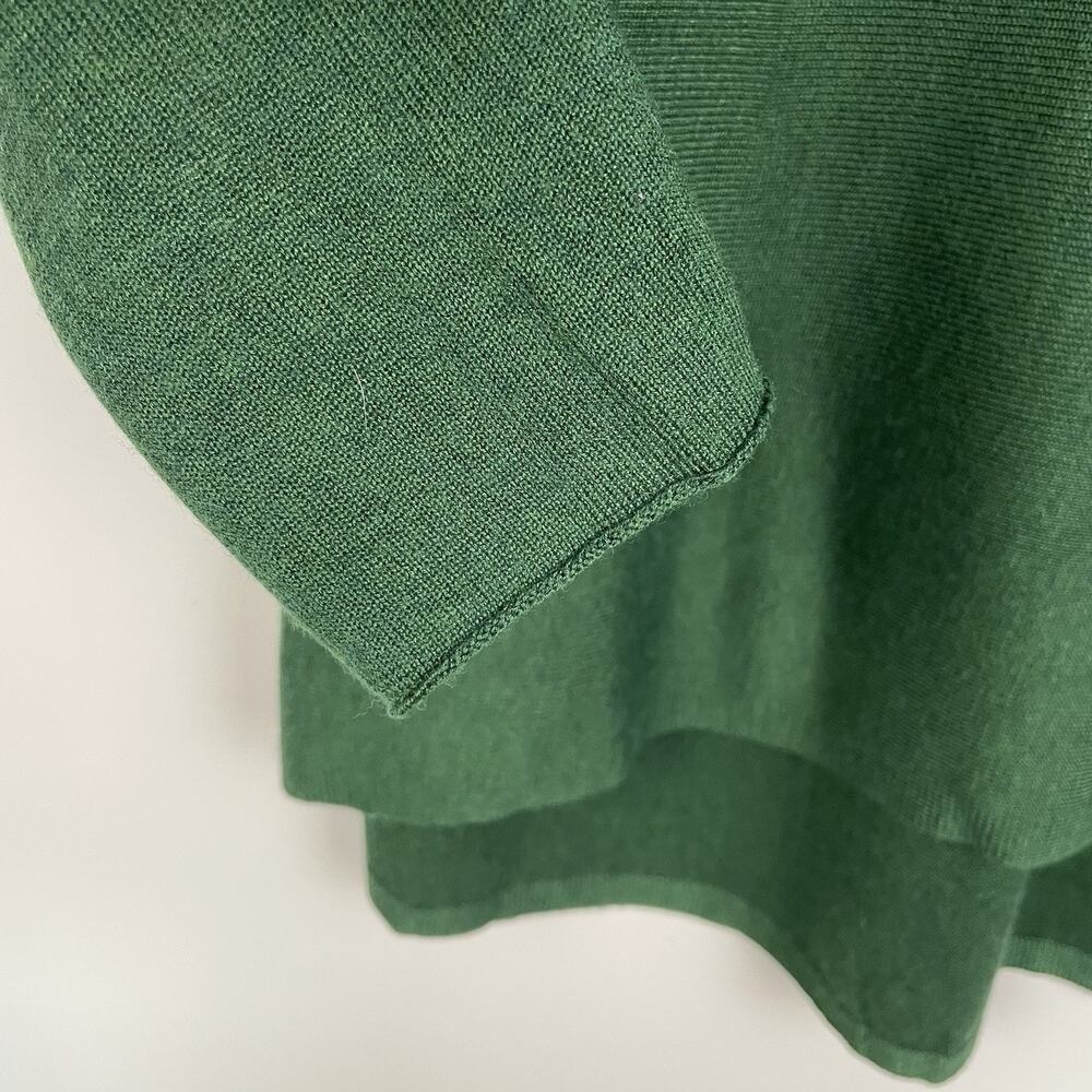 Eileen Fisher Merino Wool Turtleneck Tunic Sweater Size XS Forest Green Casual - Picture 6 of 10